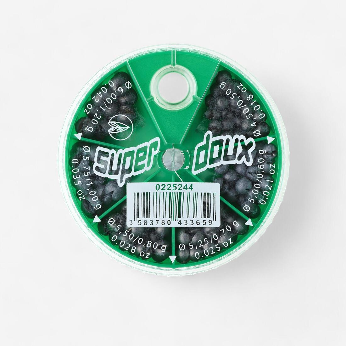 BOITE DE PLOMBS DE PÊCHE 6 C CHEVROTINE ZIG ZAG