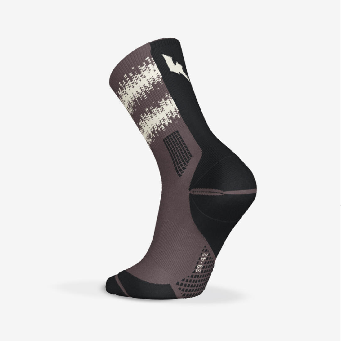 Chaussettes de running KIPRUN run900 épaisses mi-mollet oranges + graf