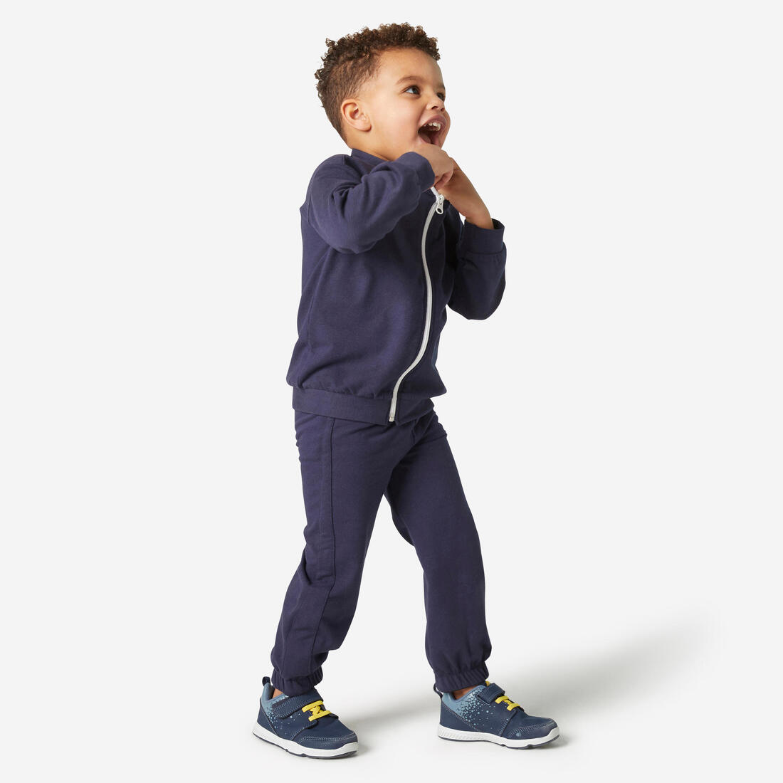 Survêtement regular chaud enfant - Basique Gris – bleu marine