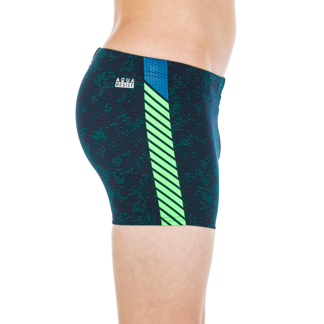 Boxer de bain garçon - fitib - all robot – vert néon fluo