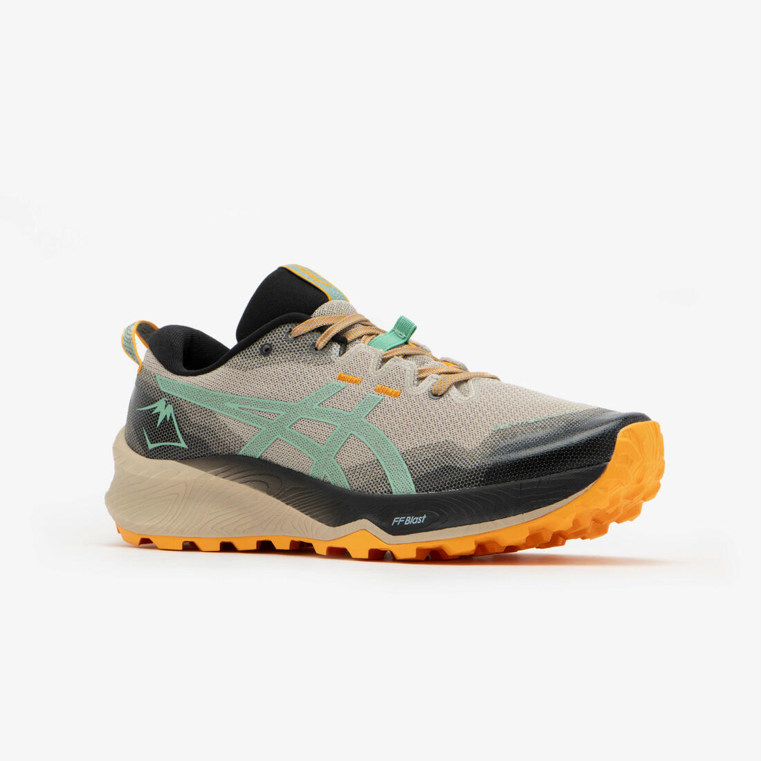 CHAUSSURES DE TRAIL RUNNING HOMME ASICS - GEL-TRABUCO 12 NOIR BLEU VERT