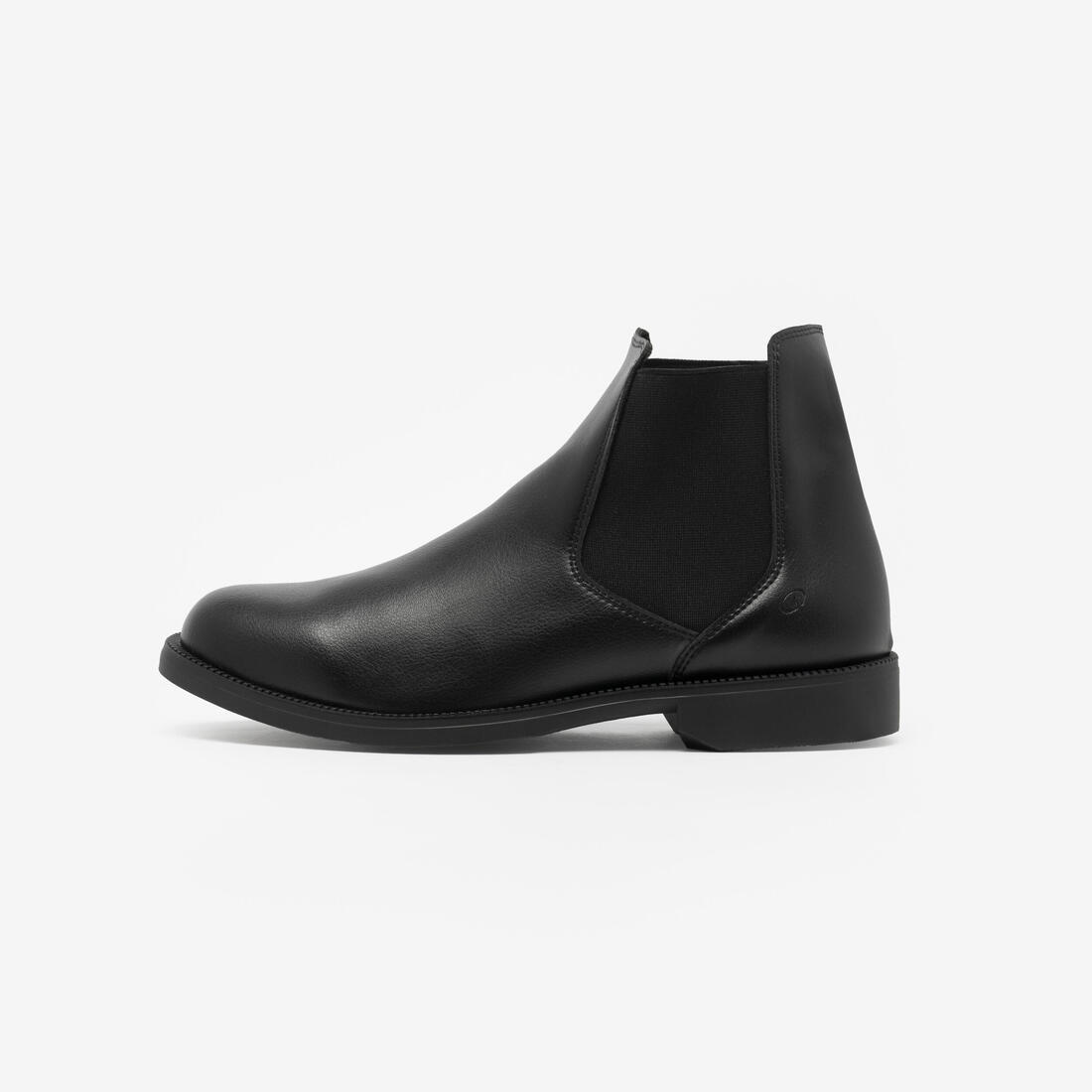 Boots équitation synthétique adulte - 500 noires