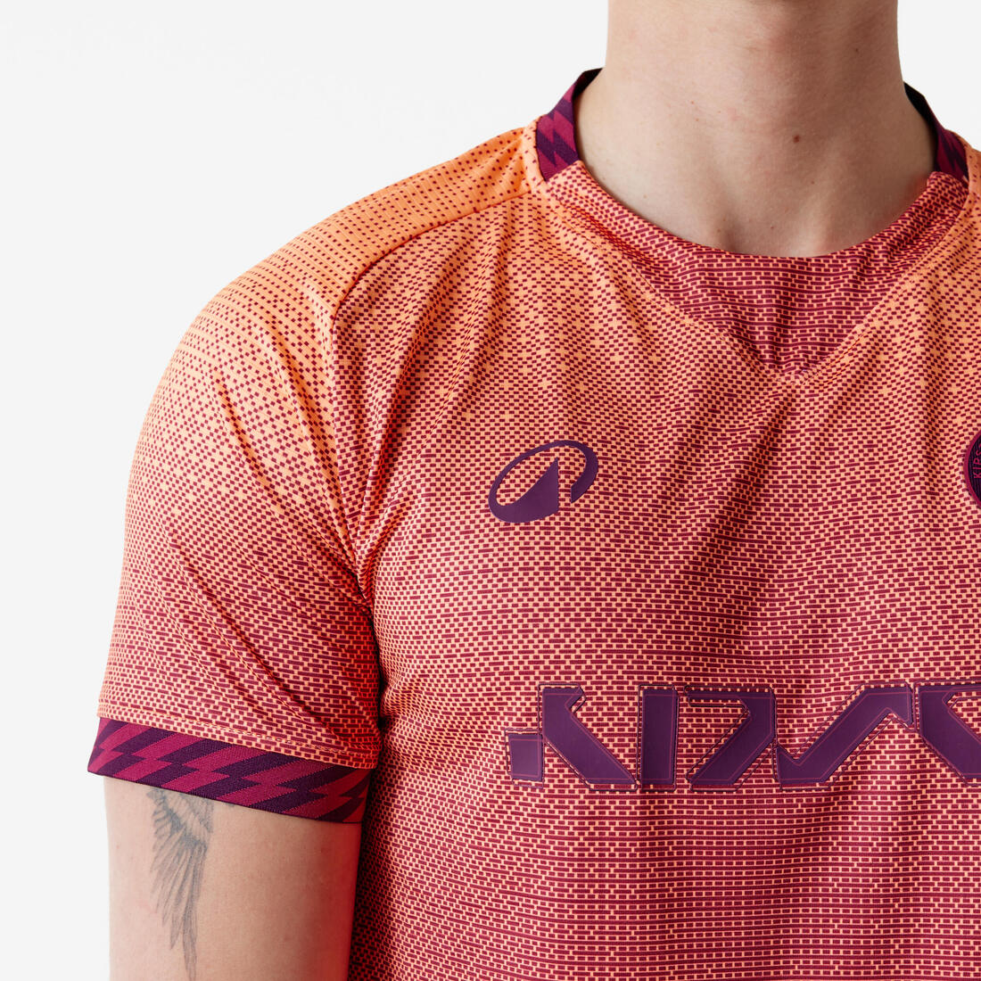 Maillot de football  adulte Viralto II wavy noir & jaune fluo