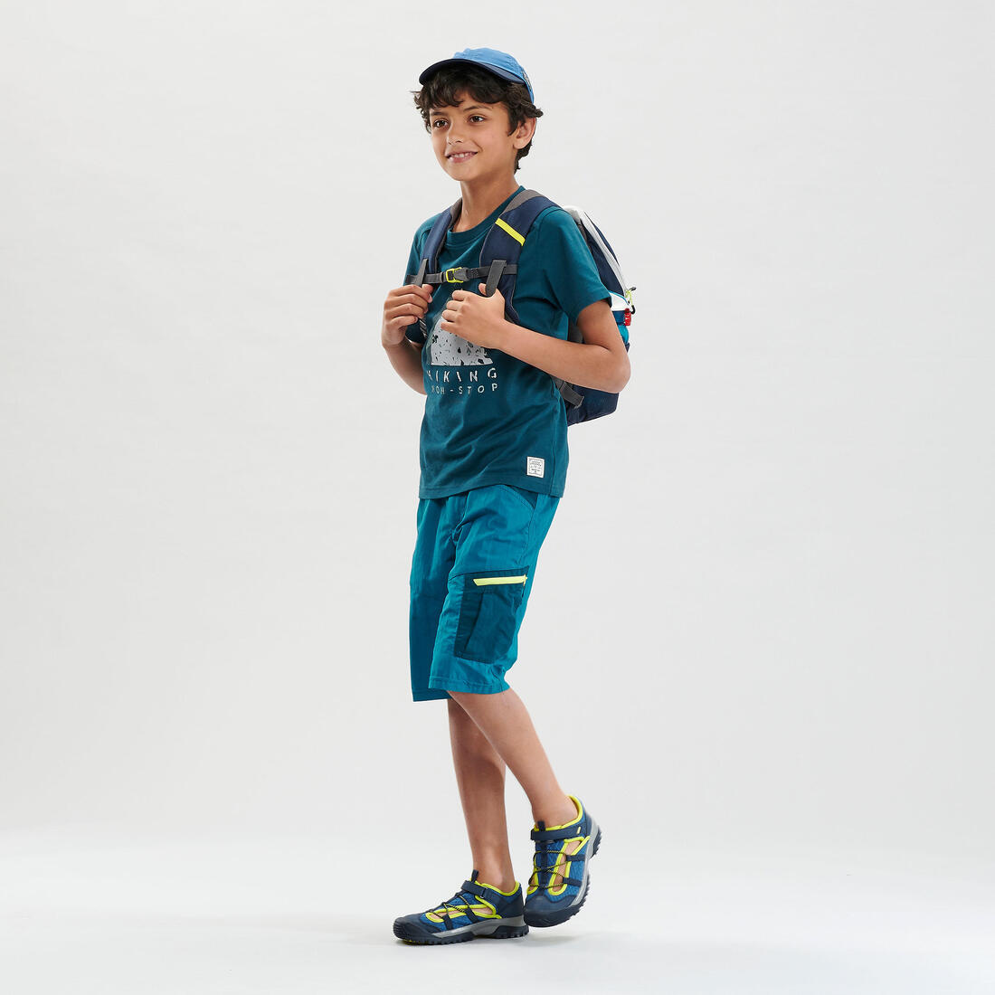 Short de randonnée enfant 7-15 ans, MH500 – bleu canard