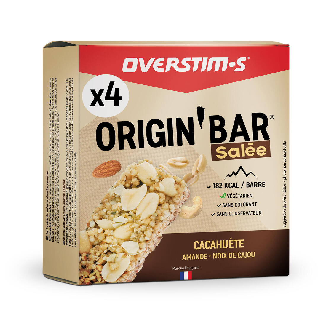 Barre énergétique salée cacahuètes, Origin Bar 4x35g