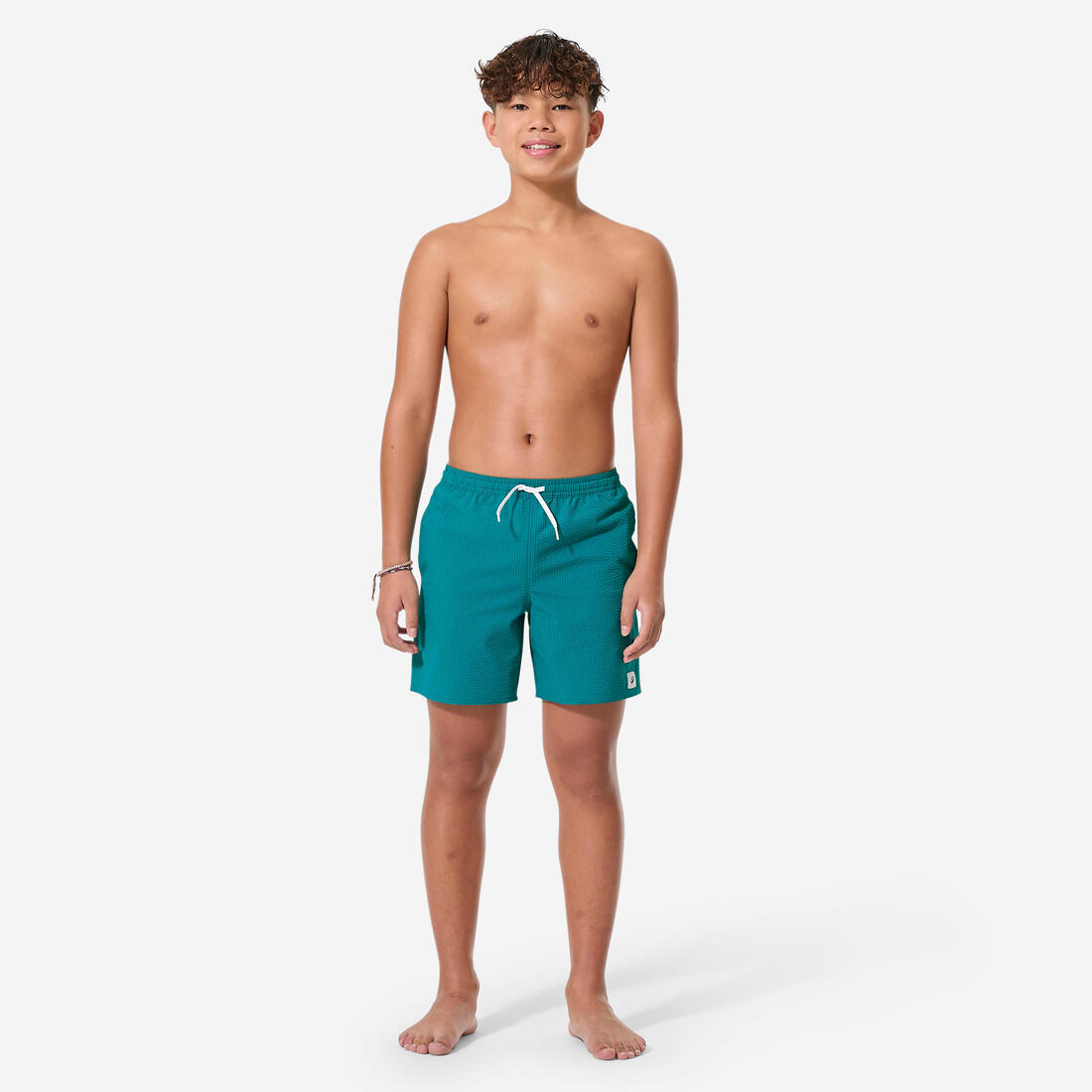 Short de bain surf enfant, 100 Seersucker