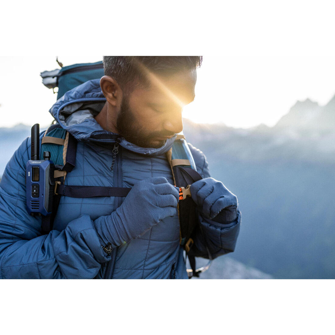 Doudoune de trek synthétique à capuche homme, MT100 - 5°C