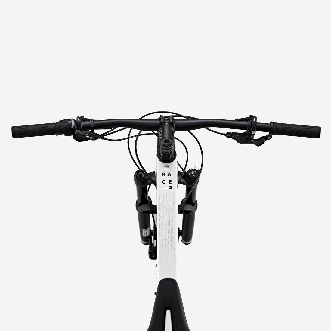 Vélo VTT tout suspendu XC cadre carbone RACE 900 S, Blanc