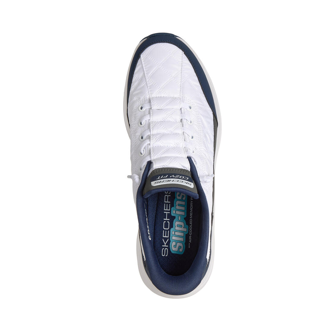 Baskets homme, Skechers Slip-ins Cozy fit, blanc navy