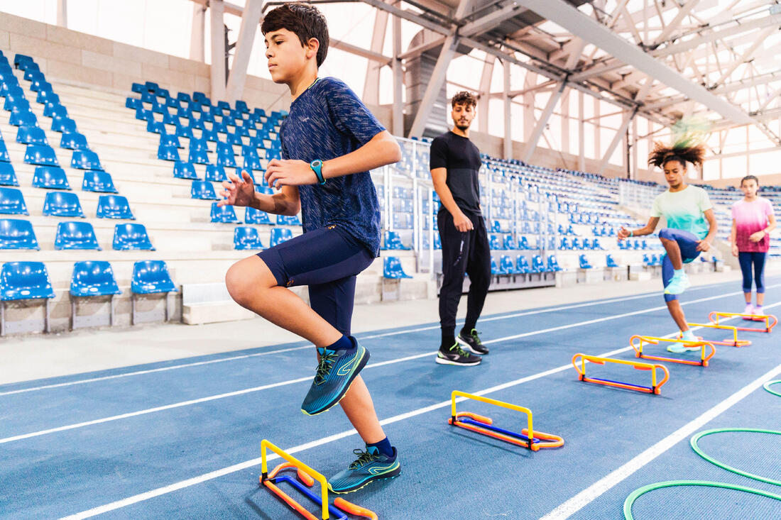 CUISSARD RUNNING ENFANT - KIPRUN DRY+ MARINE