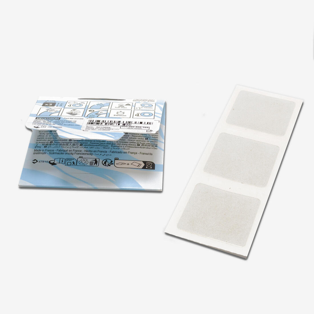 Kit 3 patchs autocollants transparents réparation bouée gonflable, cage, piscine