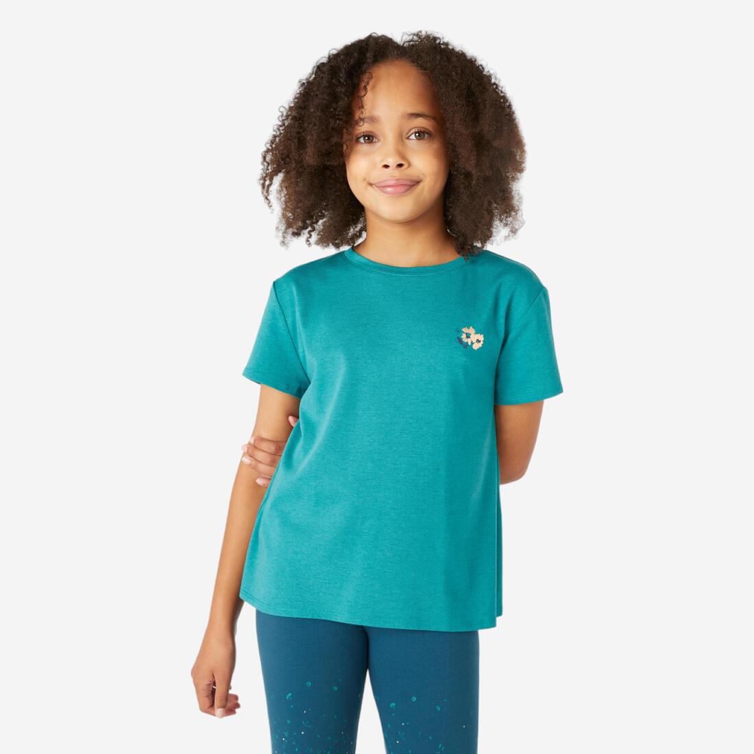 T-shirt coton fille - 500 – vert