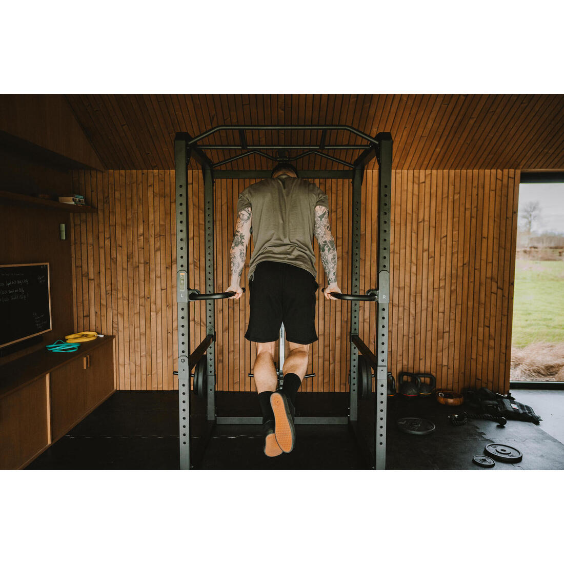 Supports dips pour rack de musculation x2 - Kit dips