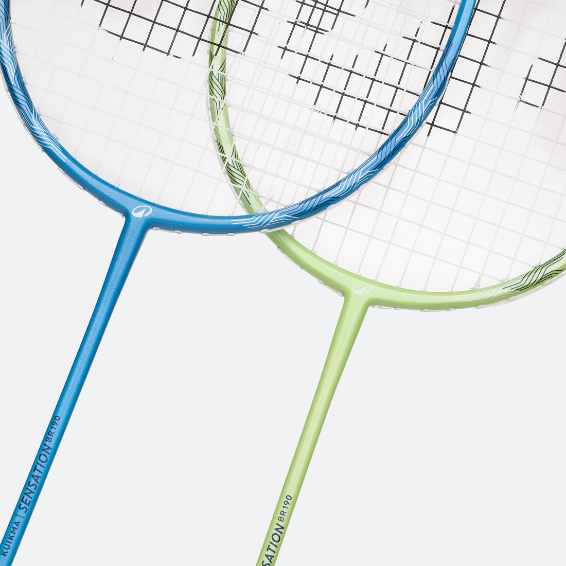 Lot de Raquettes de Badminton Adulte BR 190 Partner - Bleu/Citron Vert