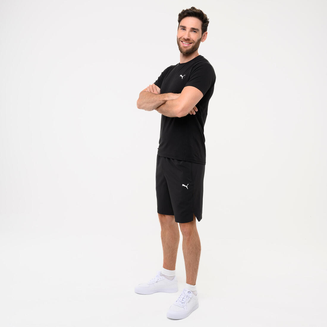 Short active homme, noir
