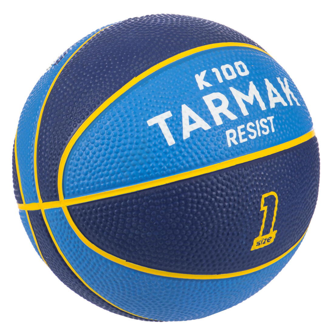 Mini ballon de basketball taille 1 Enfant - K100 Rubber – bleu