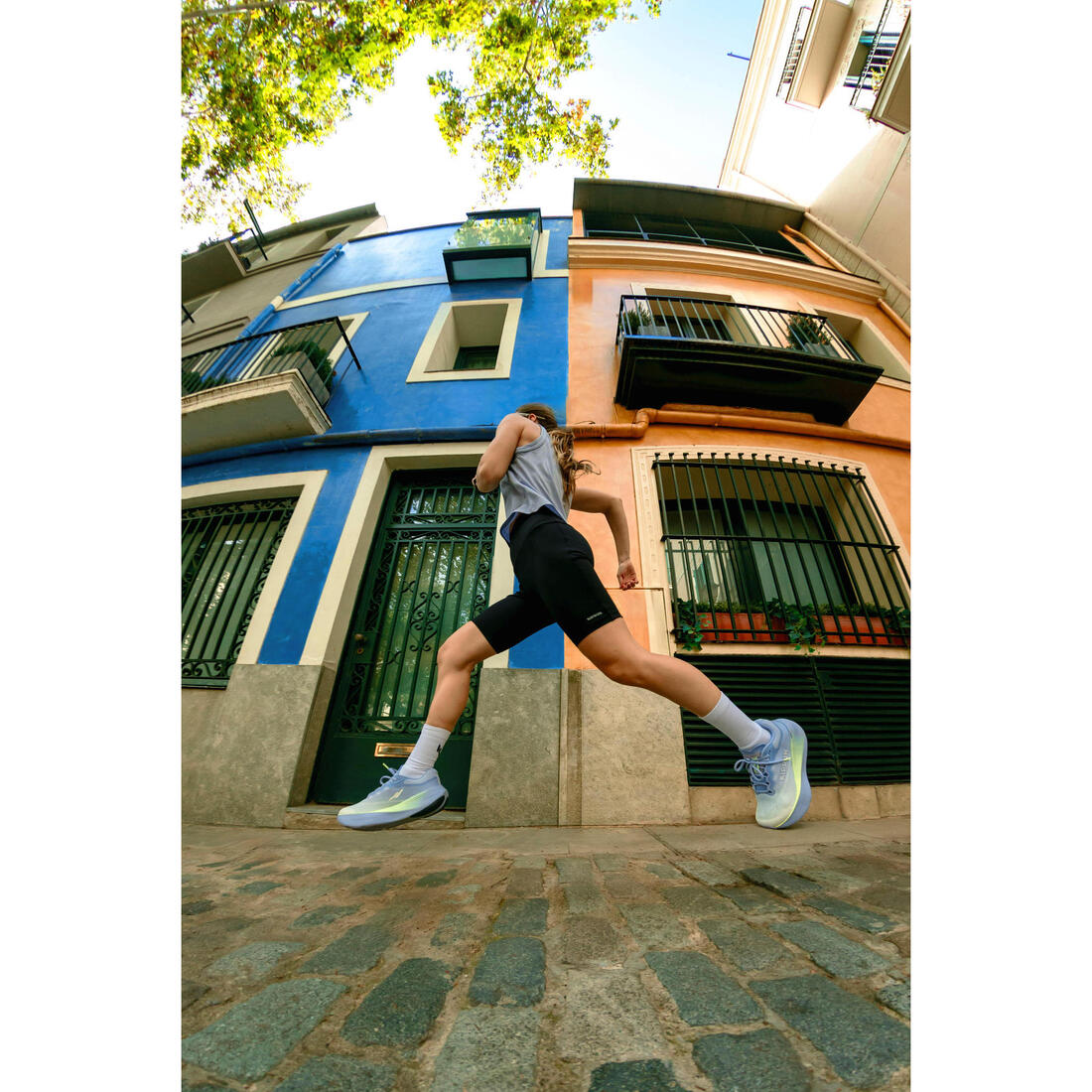 Débardeur court de running respirant femme - kiprun run 500 dry