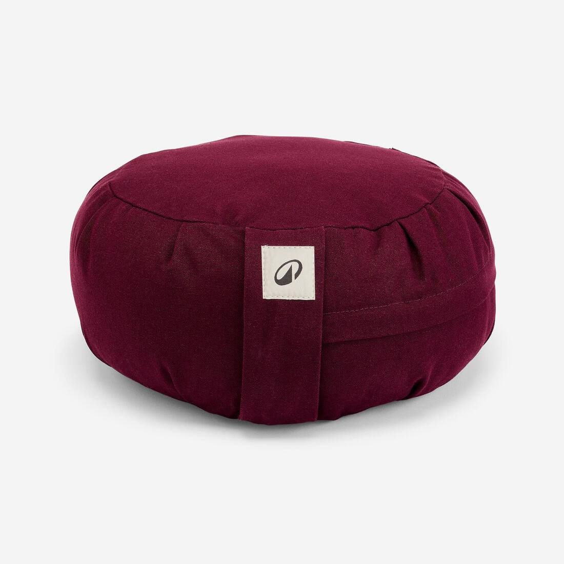 Zafu coussin rond de yoga et méditation, gris chine – violet bordeaux