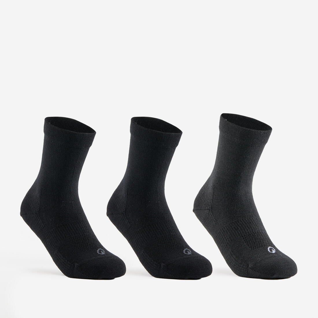 CHAUSSETTES DE SPORT ENFANT HAUTES ARTENGO RS 160 BLANC MARINE BLANC LOT DE 3