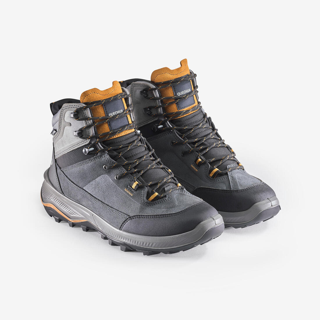 Chaussures hautes trekking cuir - mt100 - homme