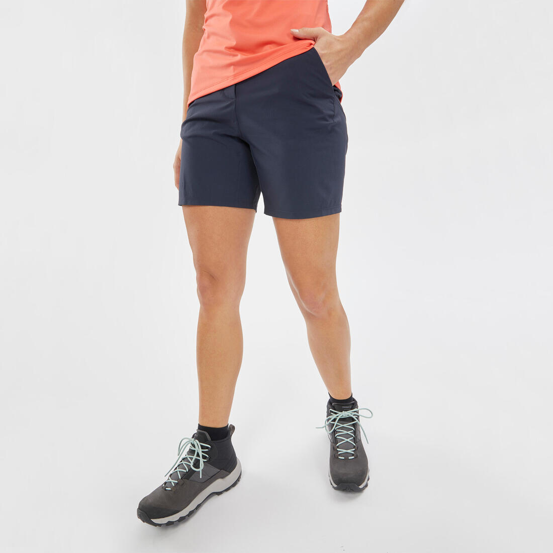 Short de randonnée montagne - MH100 - Femme – bleu fonce