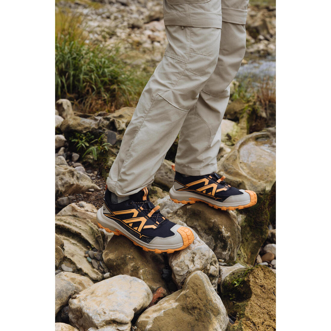 Chaussures de randonnée imperméables enfant du 35 au 38, Crossrock lacets