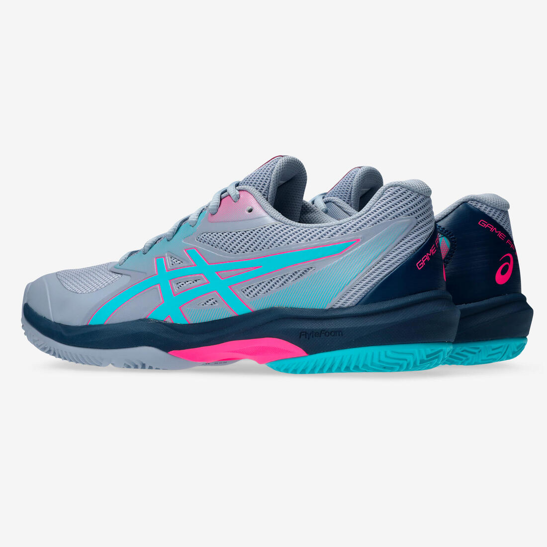 Chaussures de padel homme - Asics game FF Gris Bleu Rose