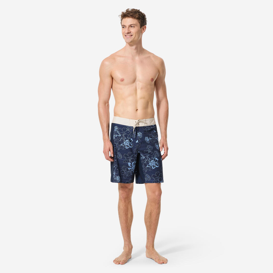 Short de bain boardshort surf long 19" homme, 500 Arch alex