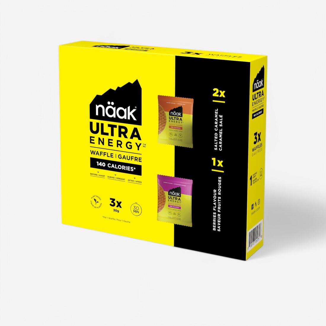 Gaufres énergétiques fruits rouges et caramel, Ultra Energy™ 3 x 30g
