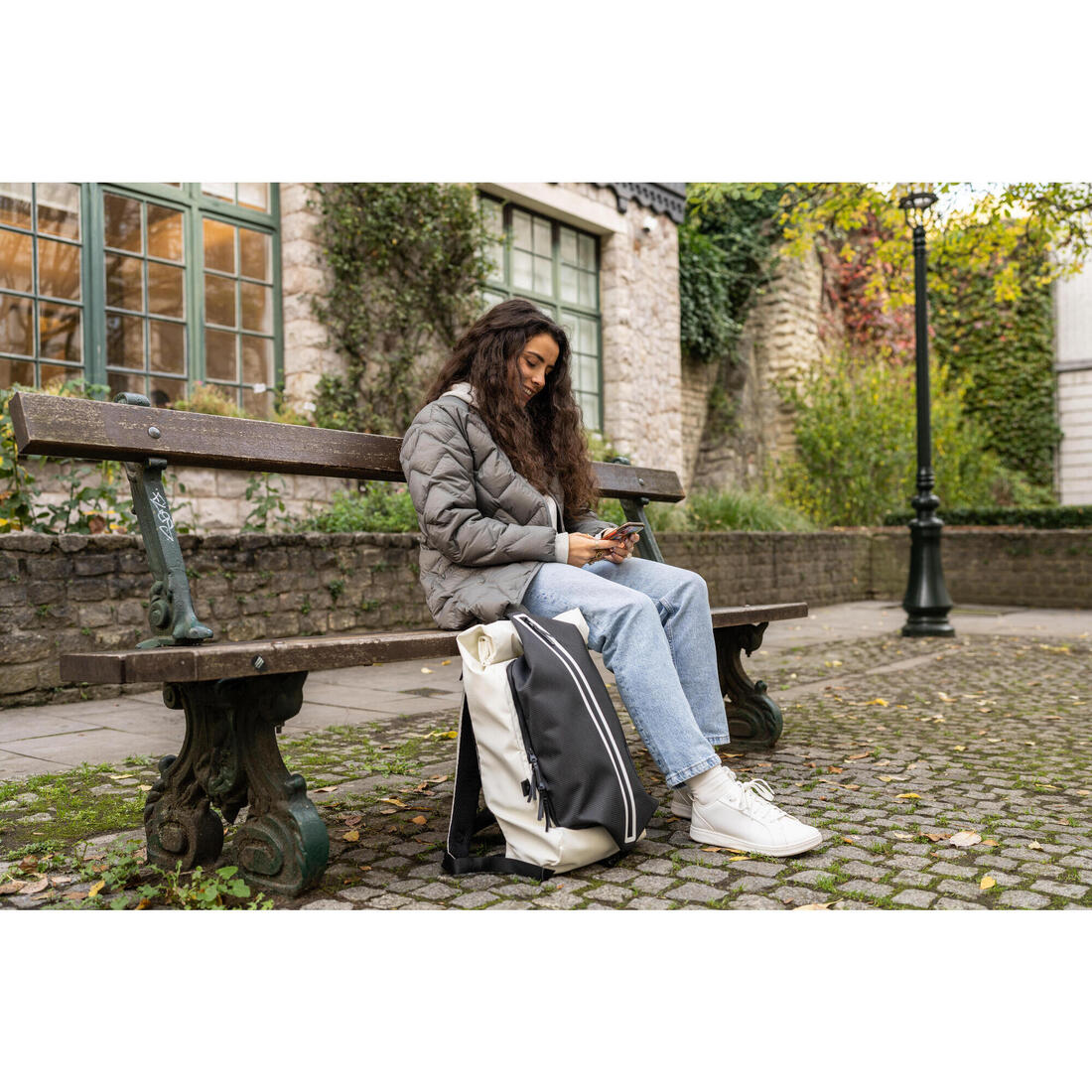 Chaussures marche urbaine femme Walk Protect kaki