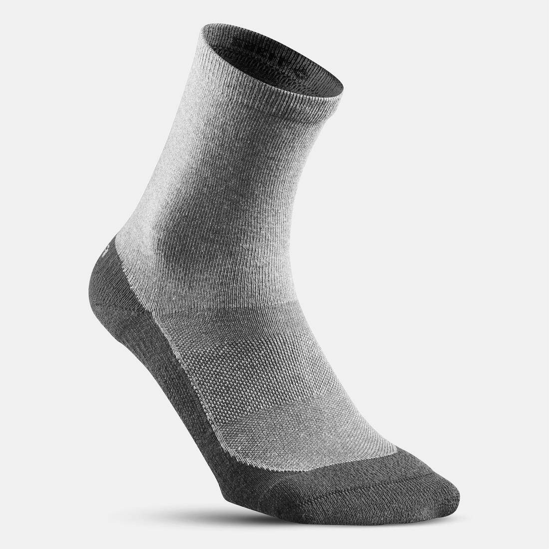 Chaussettes de randonnée hautes (2 paires) adulte, Hike 50 gris