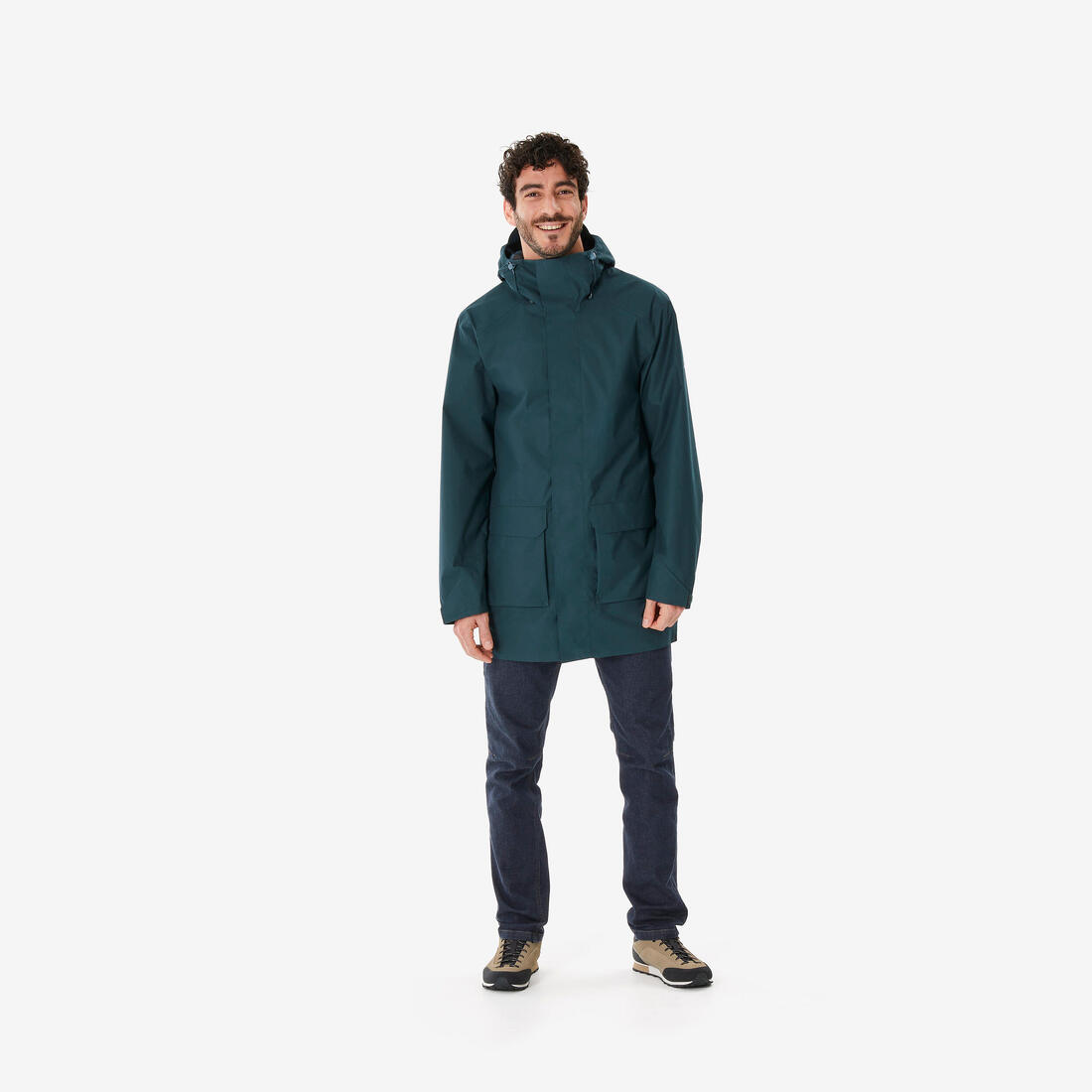 Veste de randonnée imperméable homme, NH500 Longue