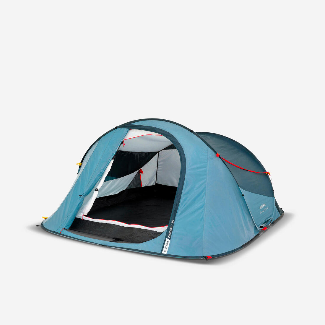 Tente de camping - 2 SECONDS - 3 places – bleu canard