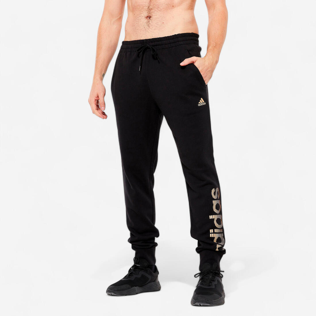 PANTALON JOGGING DE FITNESS SOFT TRAINING ADIDAS HOMME NOIR