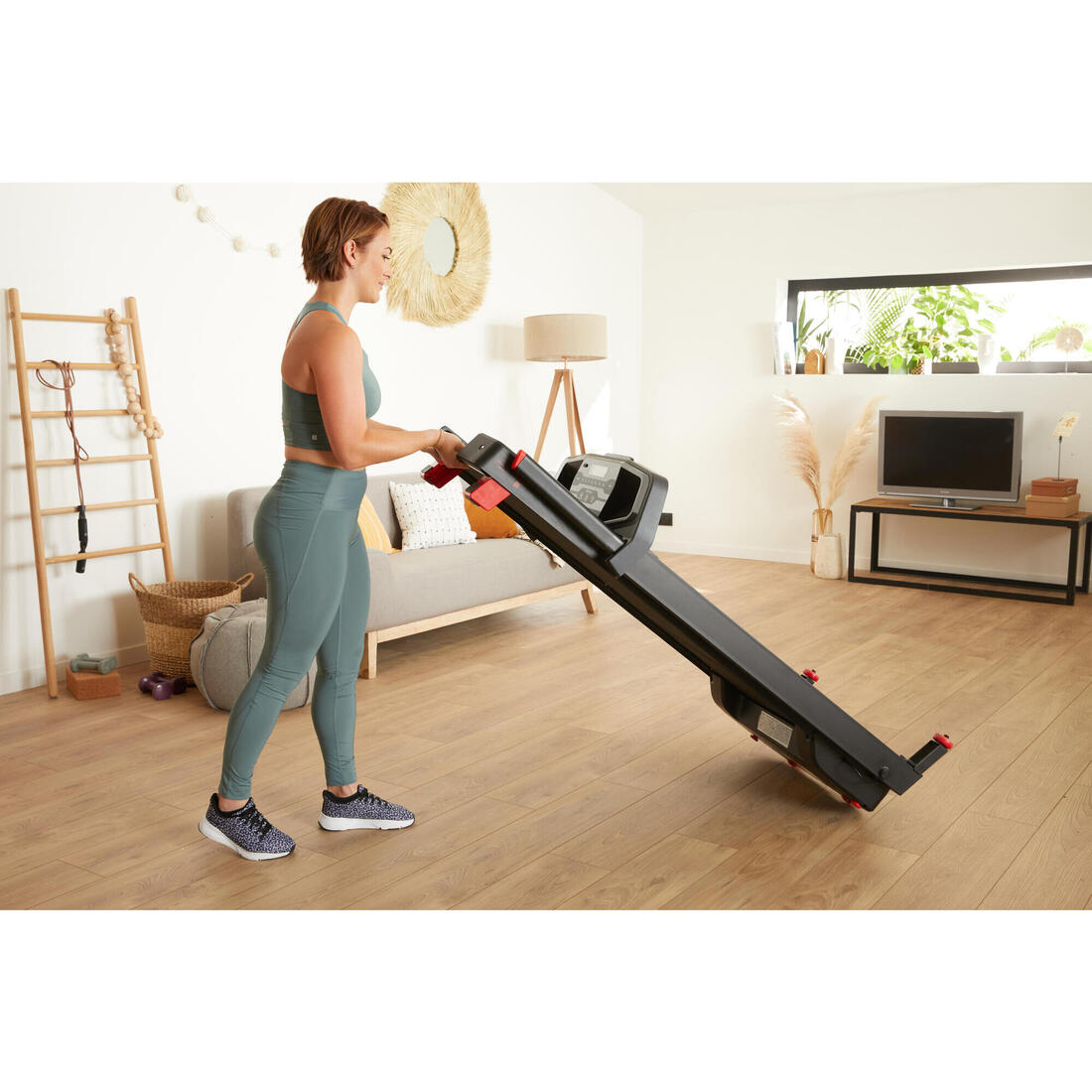 Tapis de course run100e, compact et connecté, 14 km/h, 45x120 cm