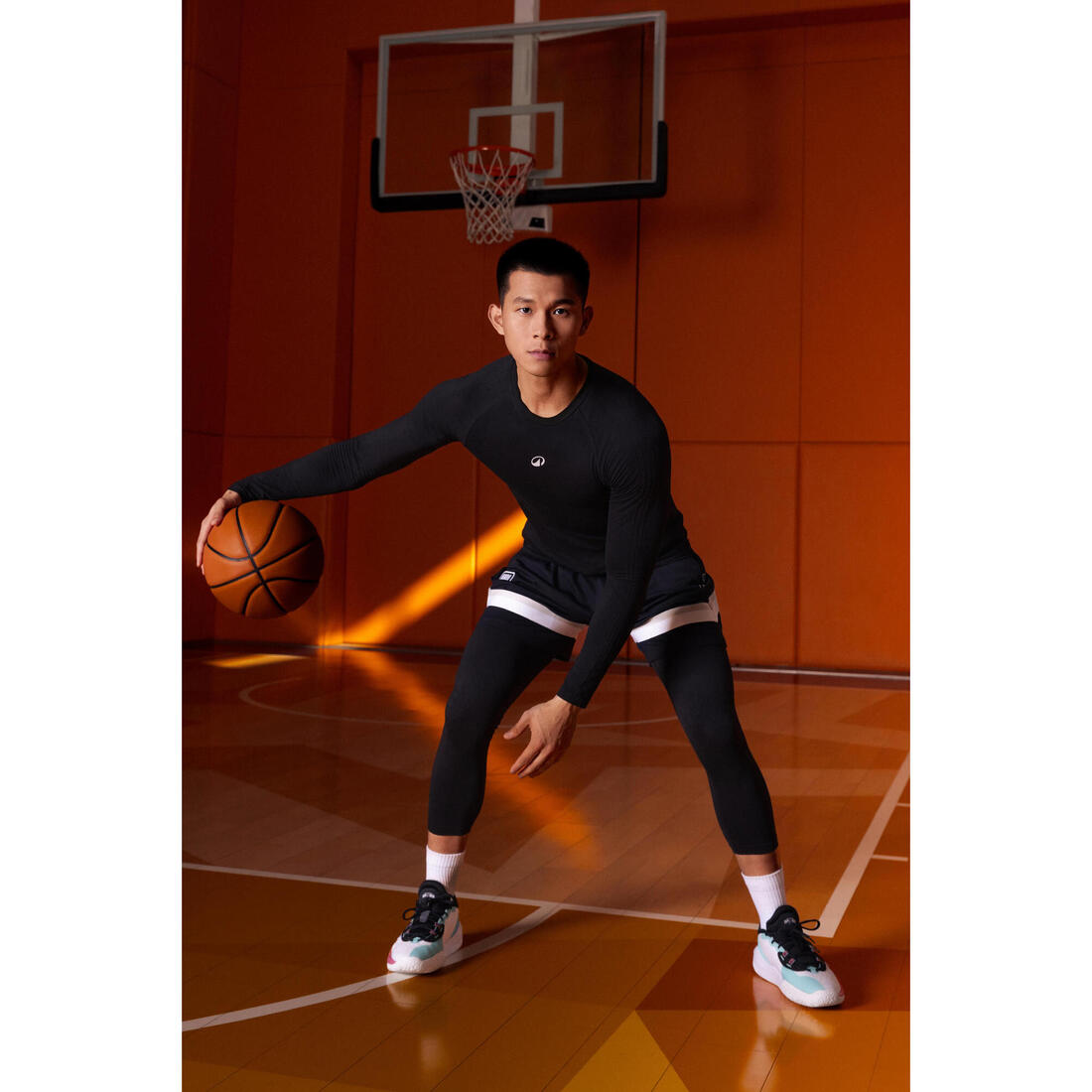 Sous-maillot de basket NBA seamless manches longues homme femme, 900