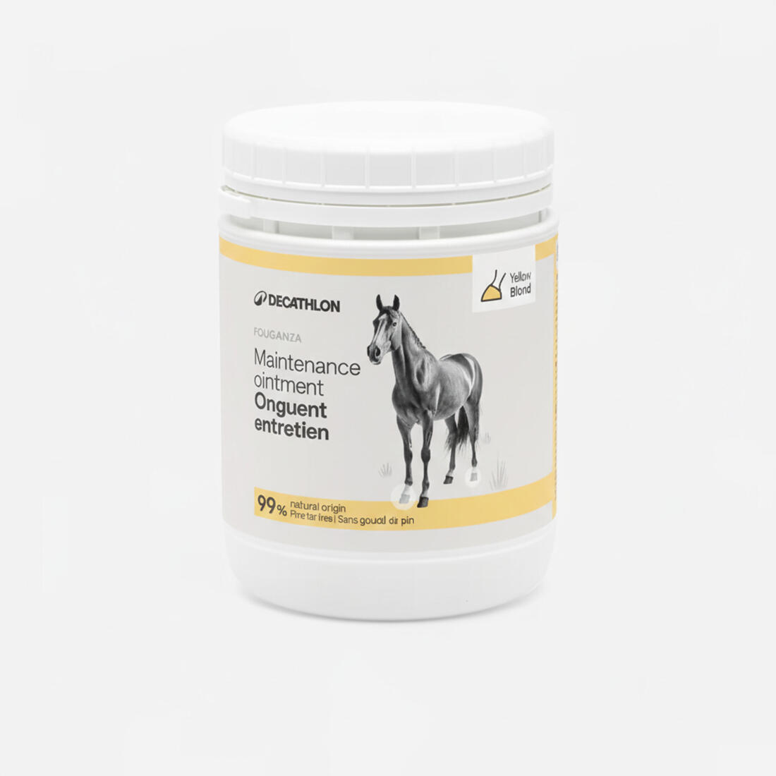 Graisse sabots naturelle Cheval et Poney - Onguent Entretien blond 750ml