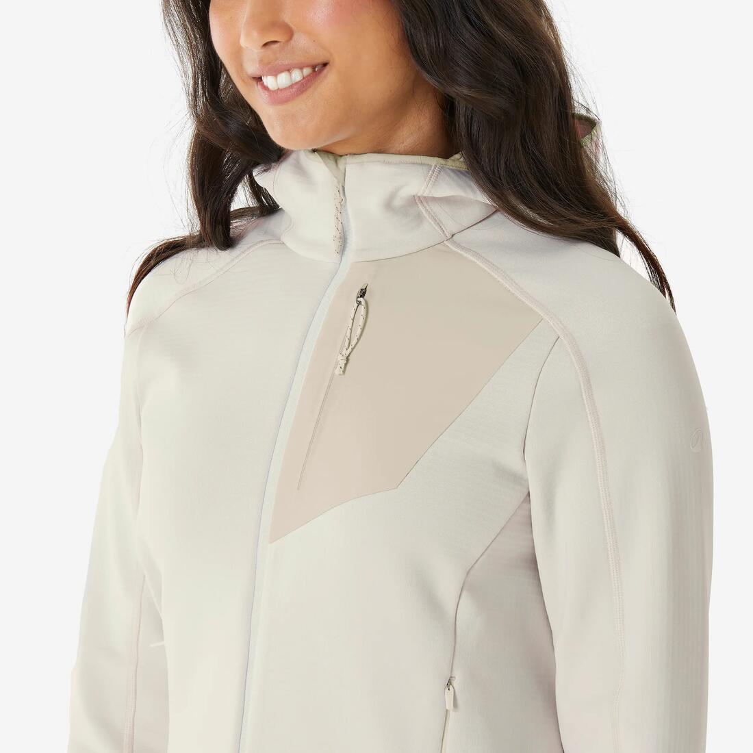 Polaire de randonnée montagne femme, MH500 full zip