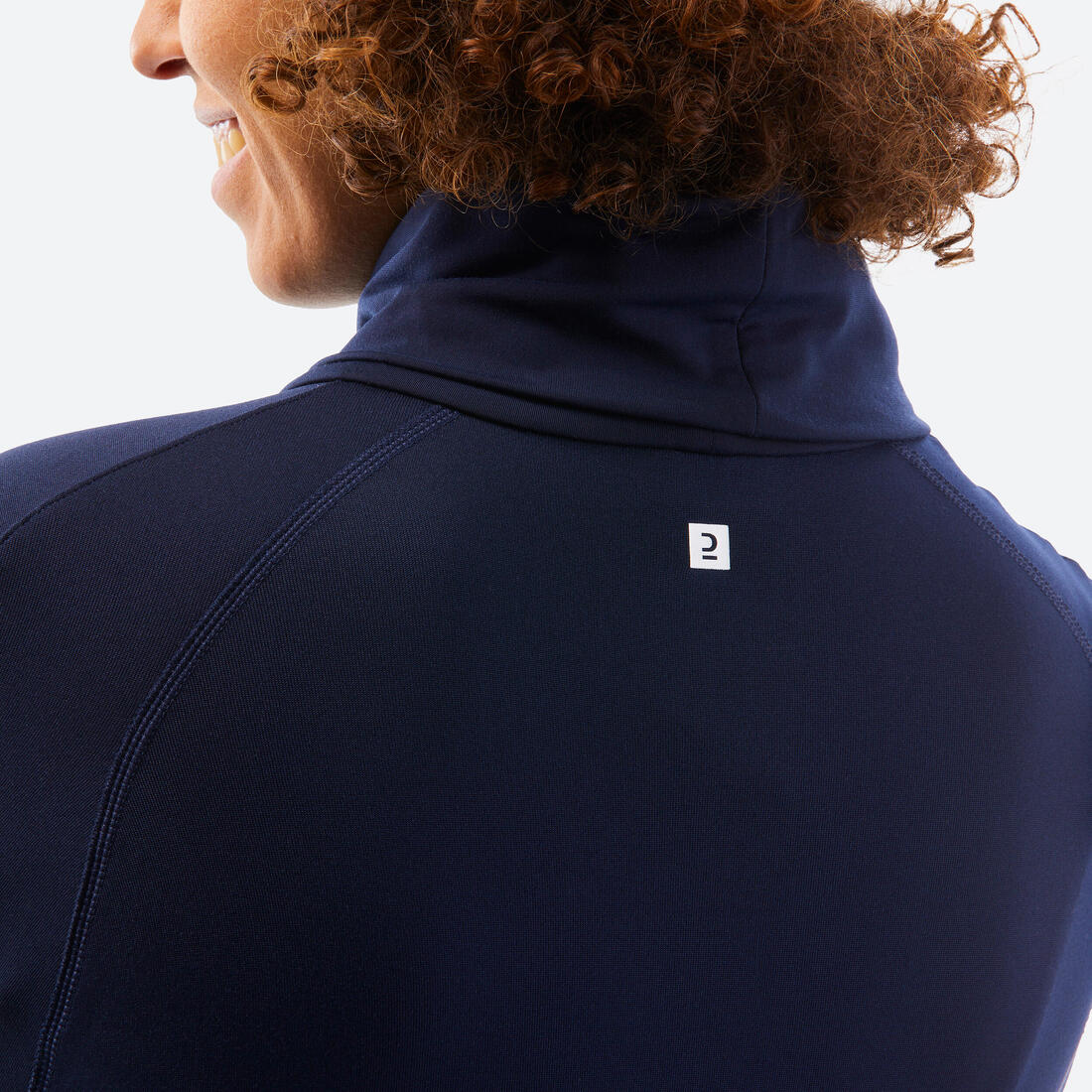 Sous-vêtement thermique  ski à col roulé chaud et respirant femme, BL 500 bleu m