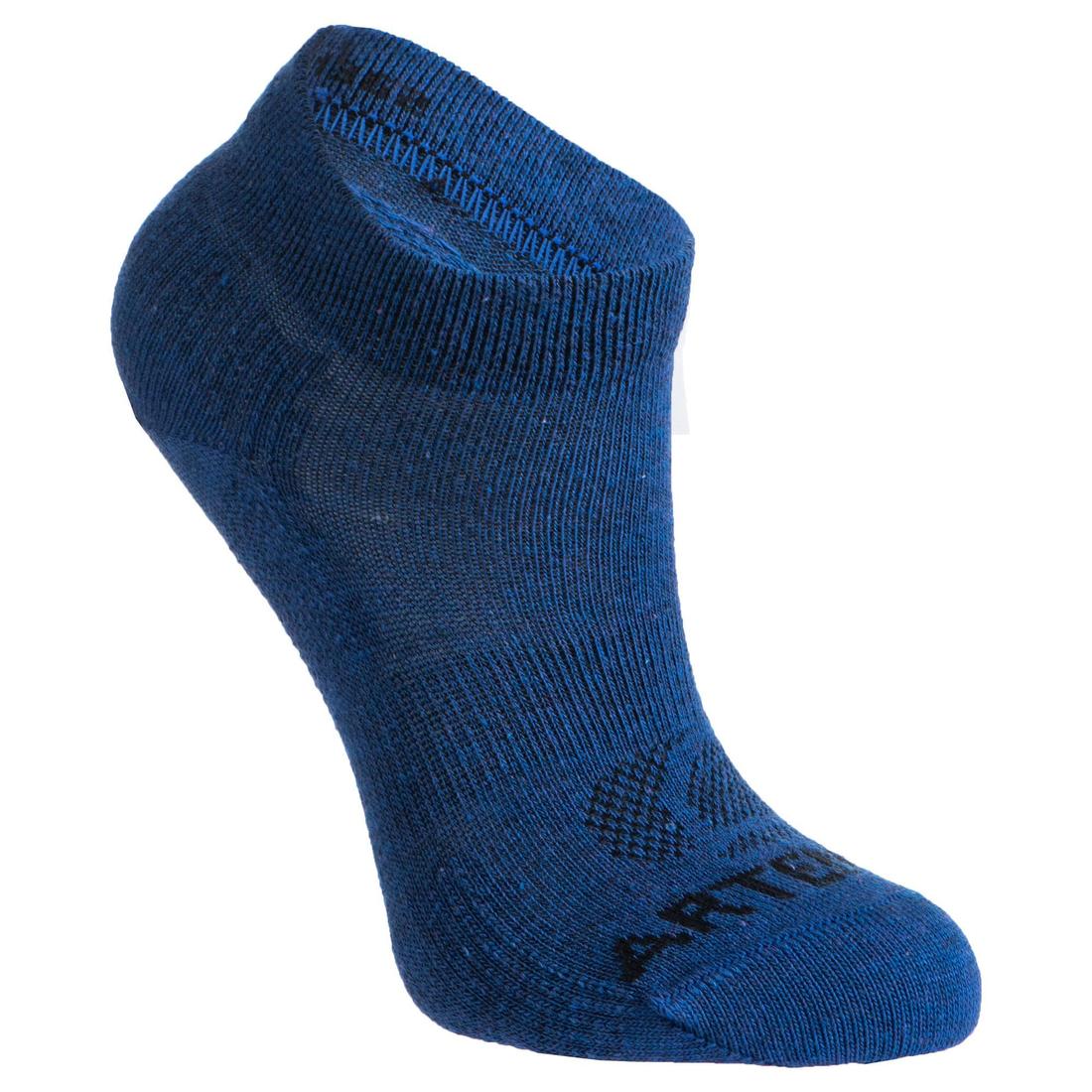 CHAUSSETTES DE SPORT ENFANT MI-HAUTES RS 160 MARINE LOT DE 3