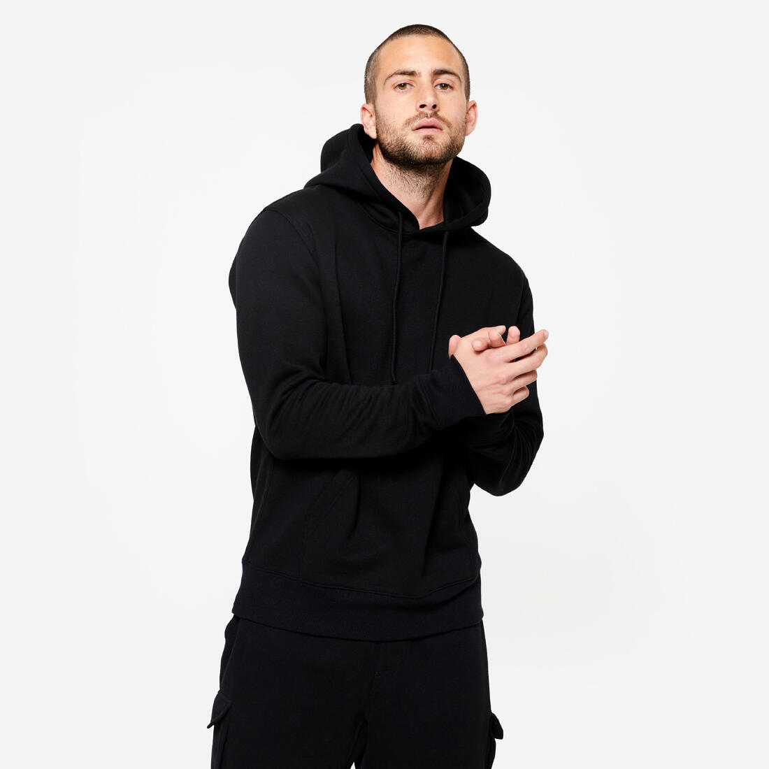 Sweat à capuche chaud en molleton homme