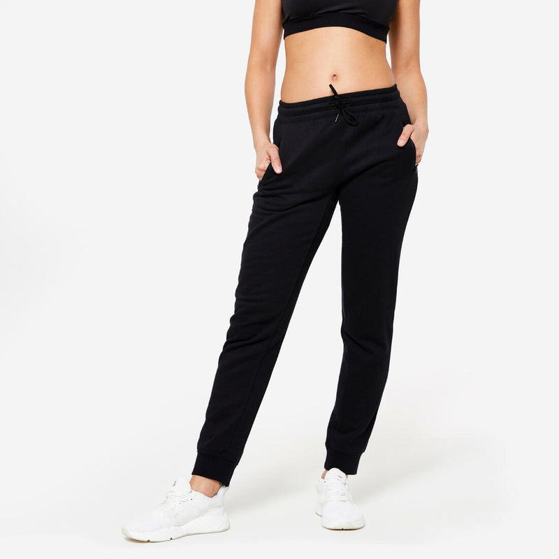 Pantalon jogging de fitness slim en molleton