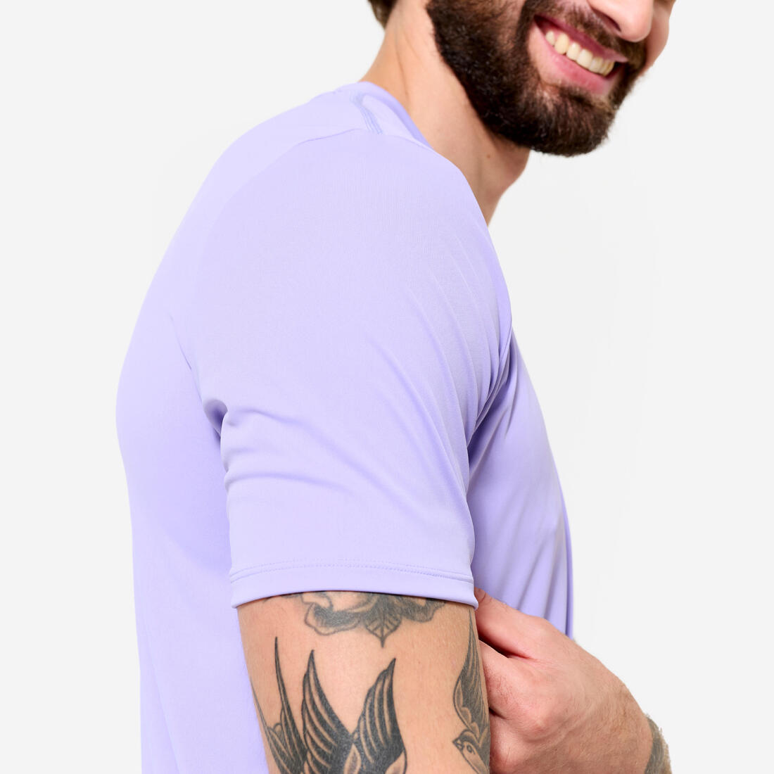 T-shirt de fitness manches courtes respirant col rond homme