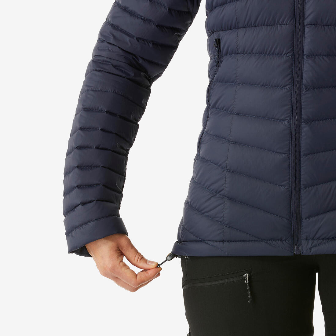 Doudoune à capuche en duvet de trek montagne - mt100 -5 °c - femme