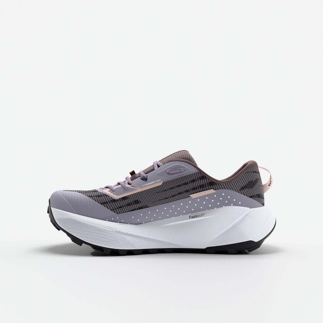 Chaussures de running trail femme, Kiprun kipsummit max gris et