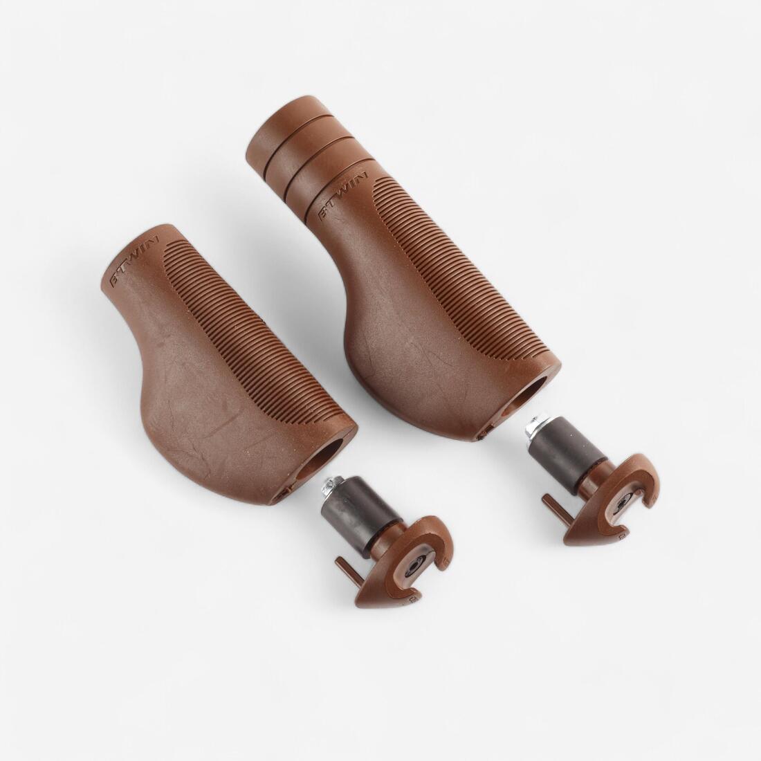 POIGNEES CITY 500 CITY MARRON ERGONOMIQUES