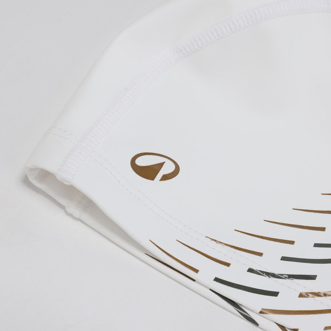 Bonnet de bain en maille enduite - tissu imprimé - taille m - blanc line