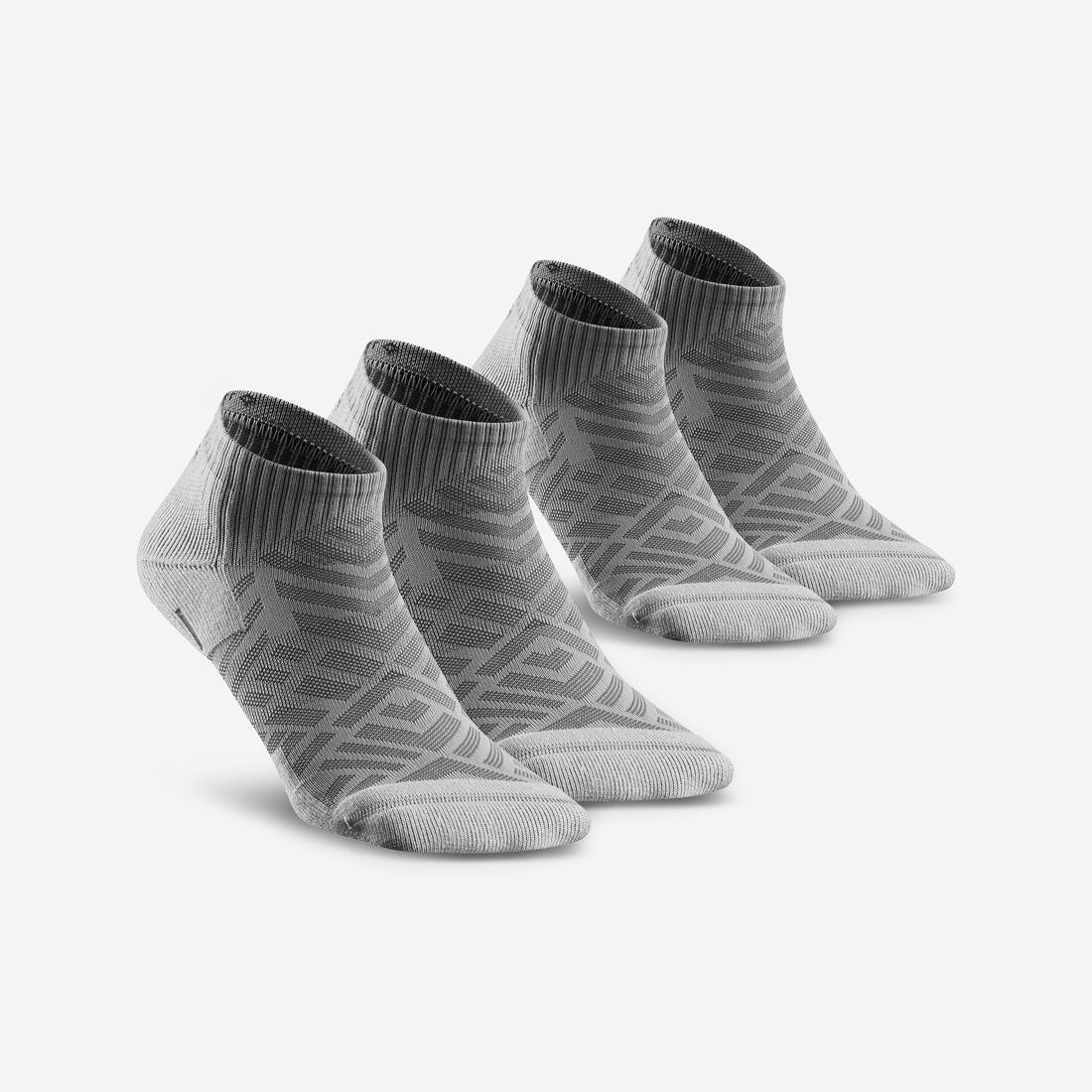 Chaussettes de randonnée (2 paires) adulte, Hike 100 – gris comète
