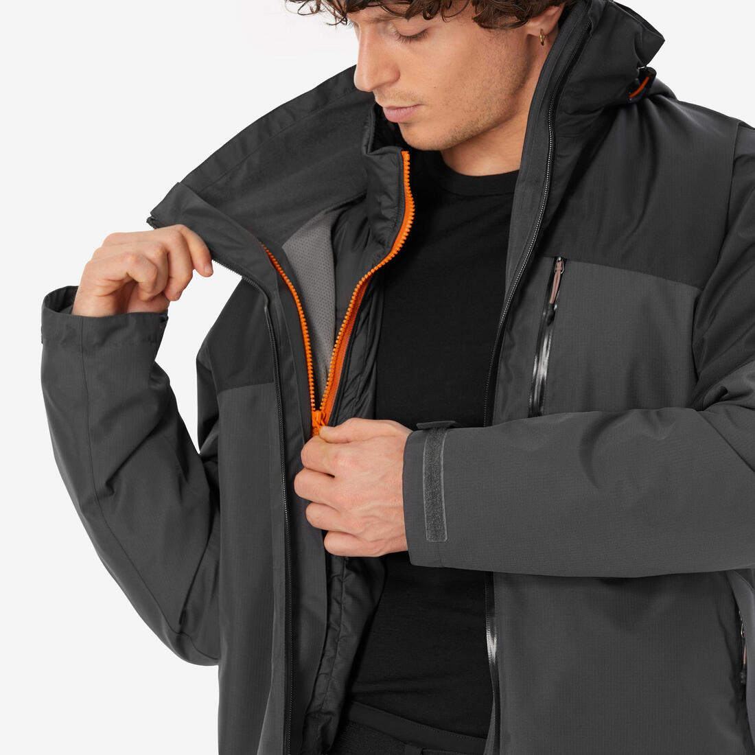 Veste 3en1 de randonnée -10°C imperméable homme, MH500 Mountain