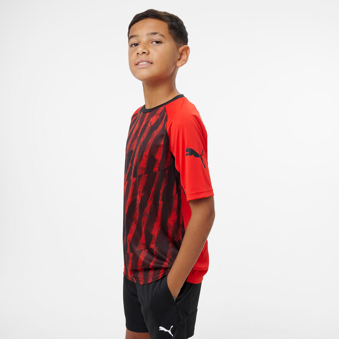 Maillot de football Puma IndividualLIGA 26 Enfant Noir/Rouge